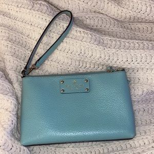 Kate Spade teal wristlet